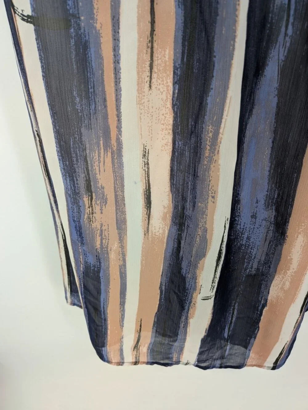 ModCloth Brushstroke Striped Midi Skirt Boho Artsy Neutral Office Resort Plus 2X